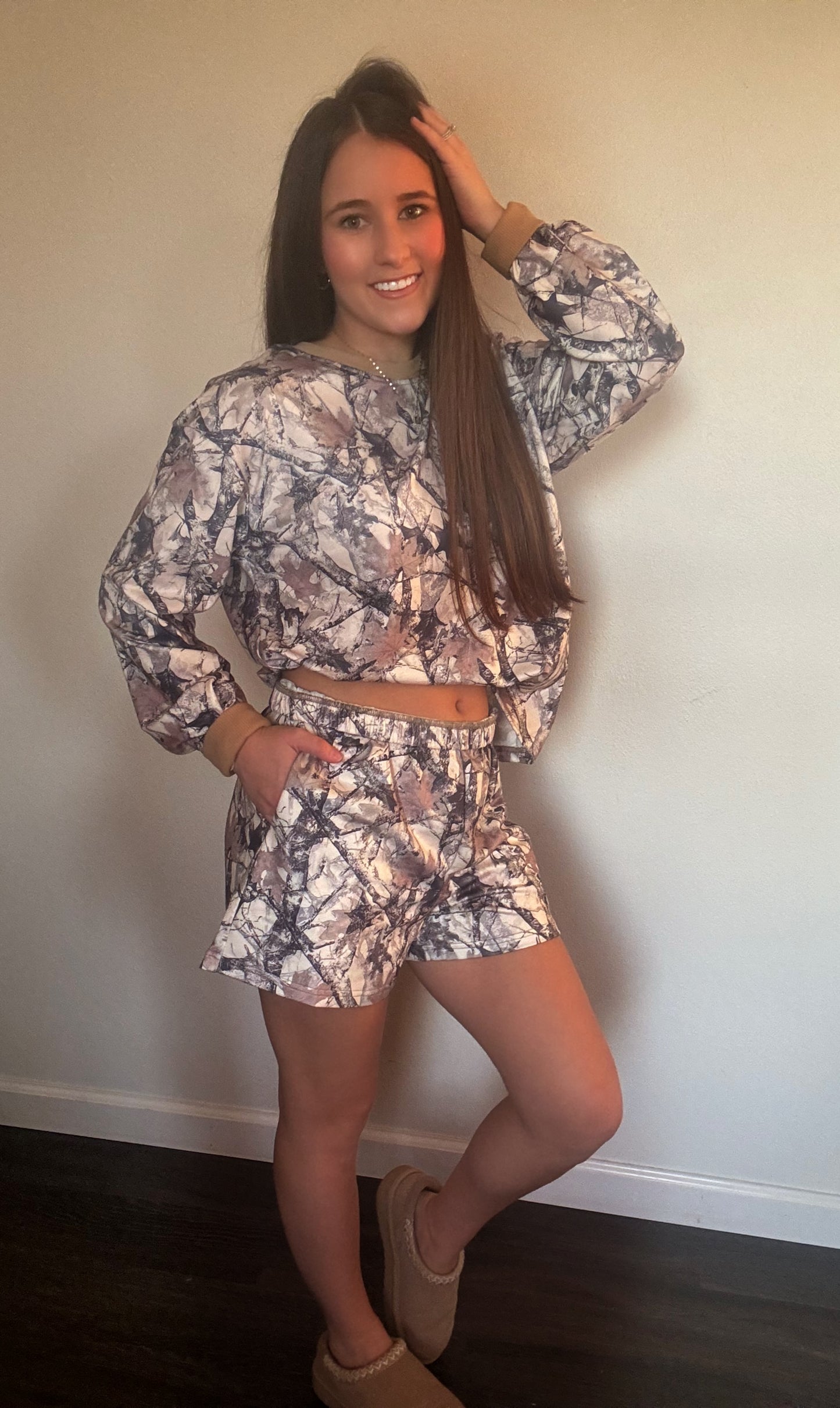 Casual Camo Print Set