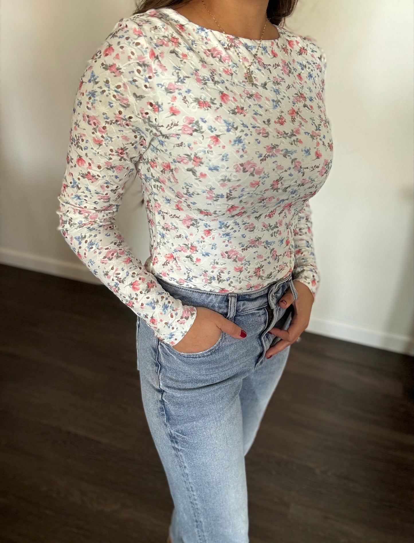 Floral Print Long Sleeve Top