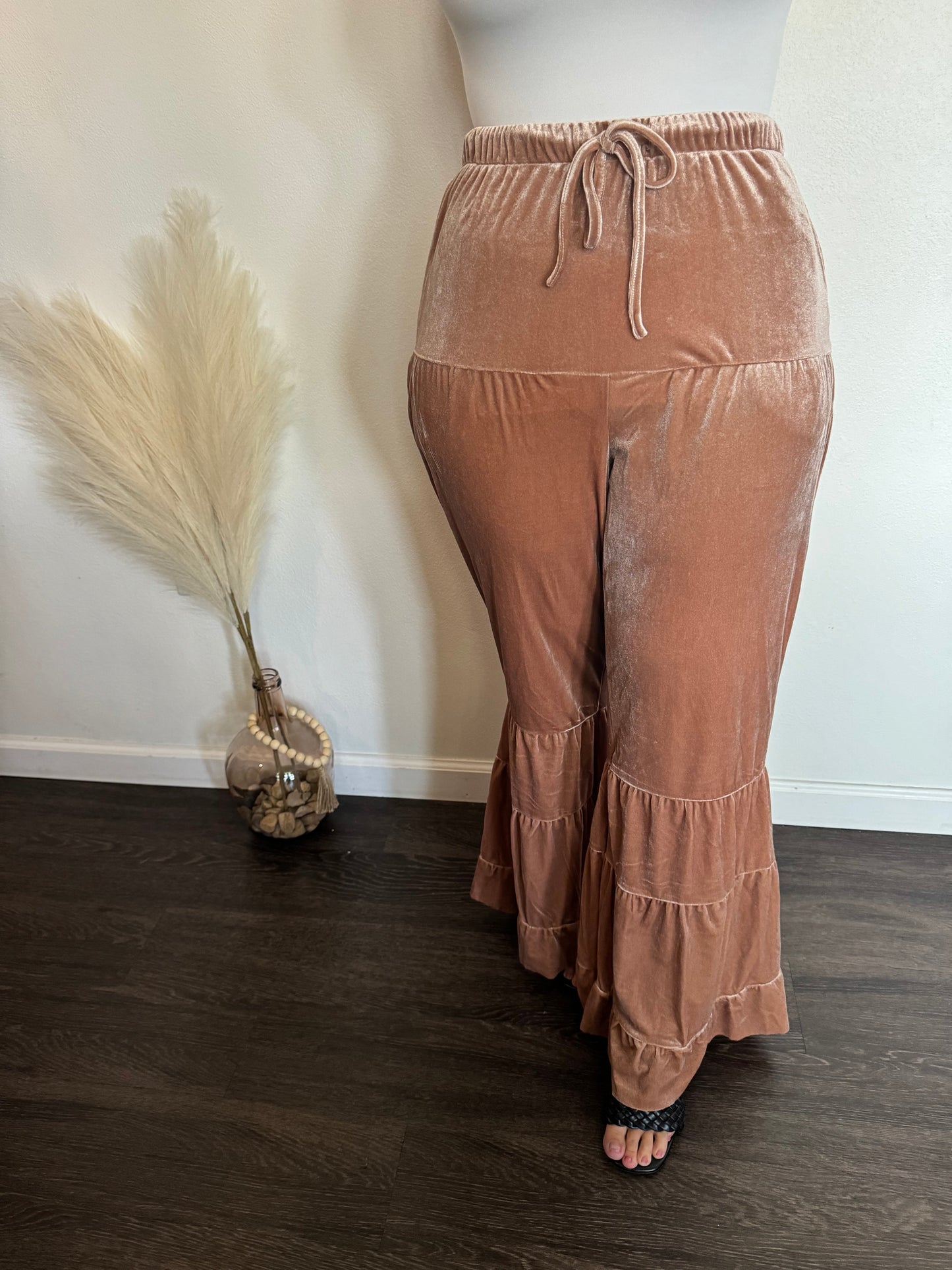 Mineral Wash High Waist Bell Bottom Pants