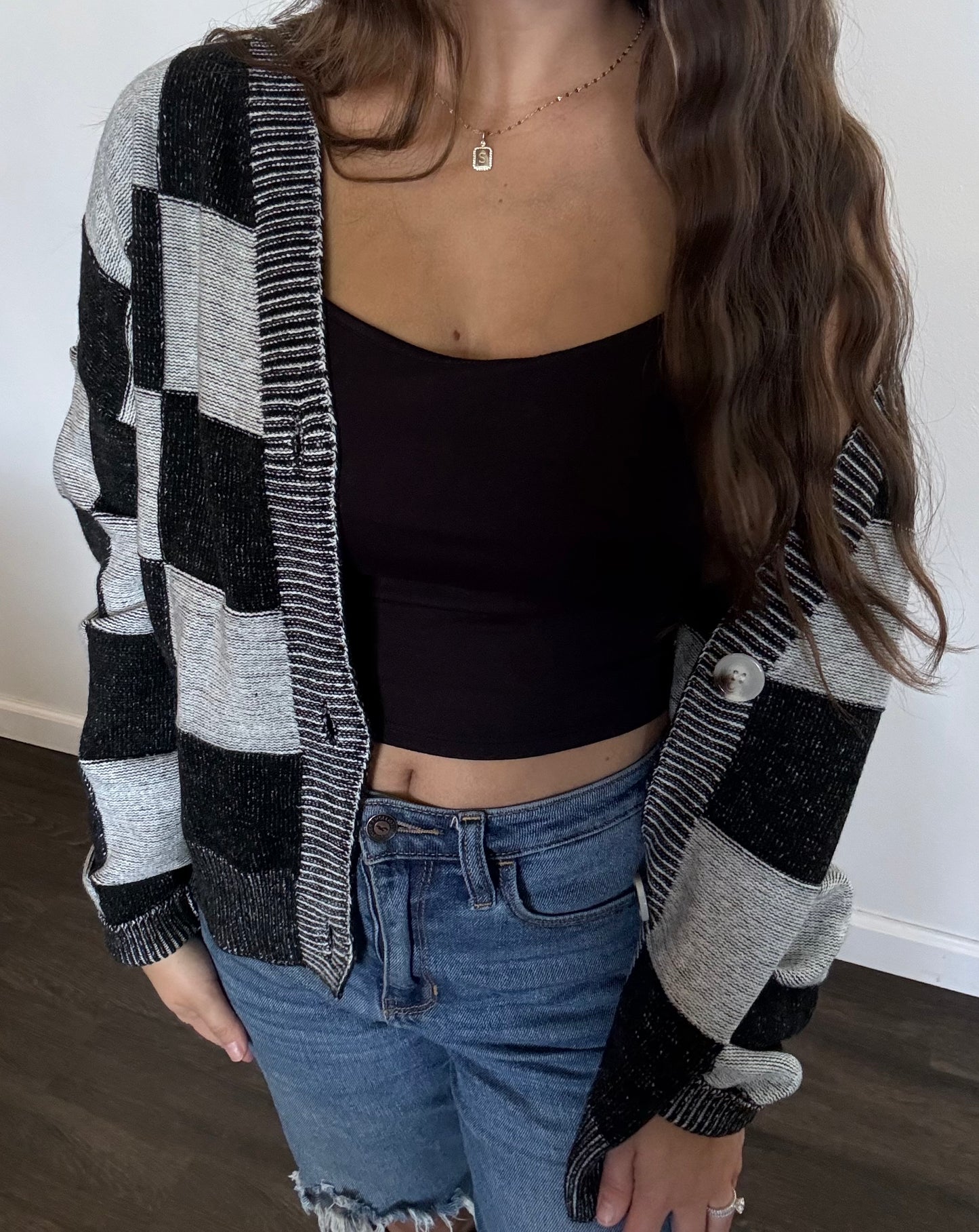 Checkered Cardigan