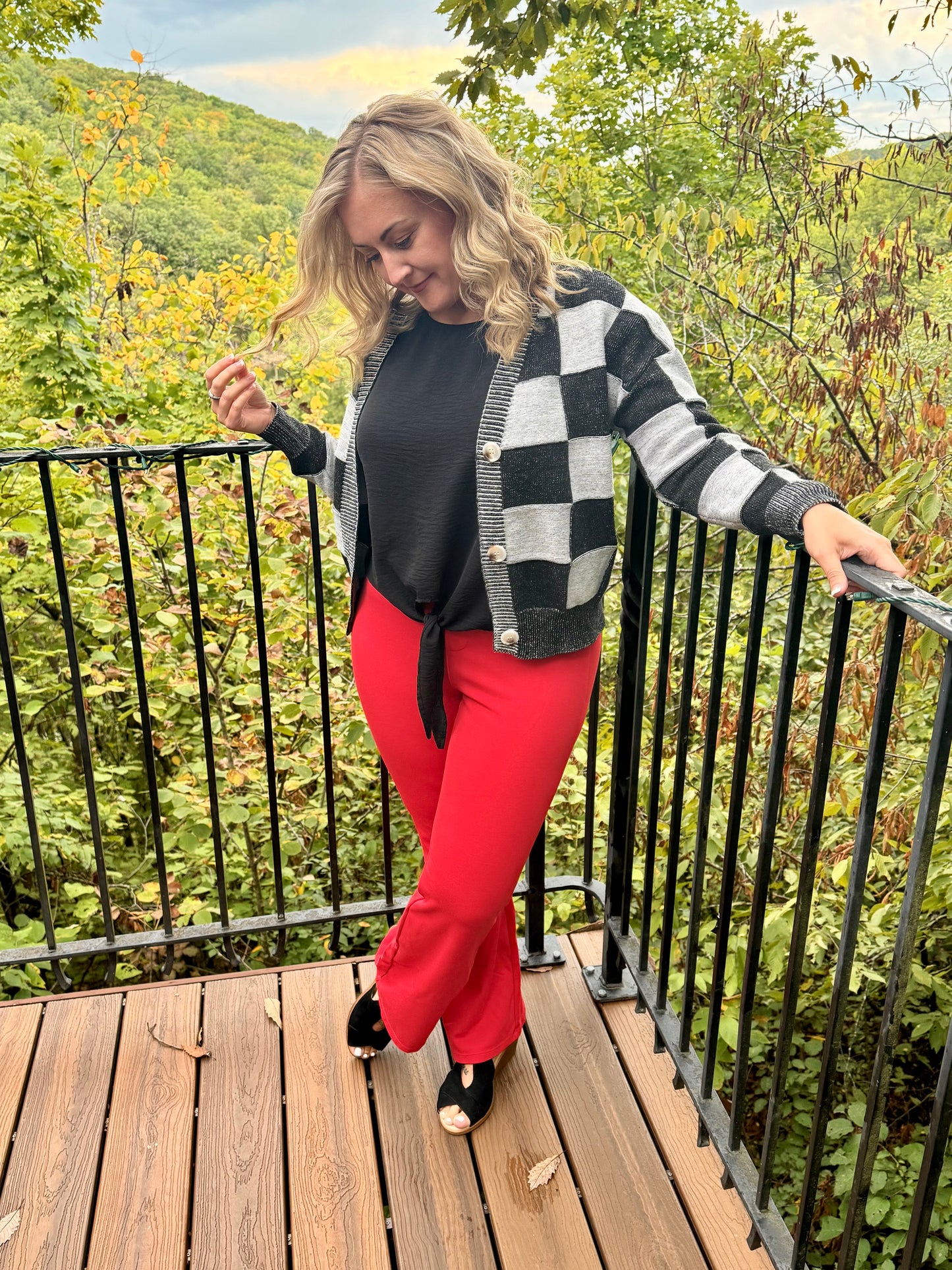 Checkered Cardigan