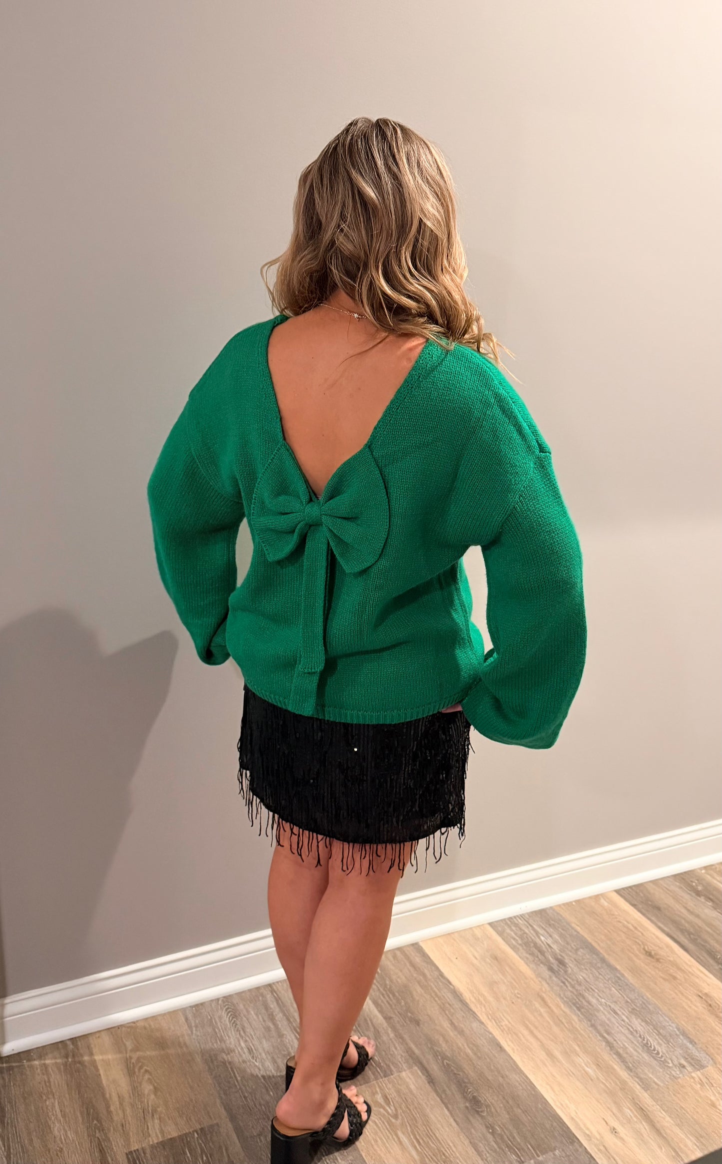 Green Bow Sweater