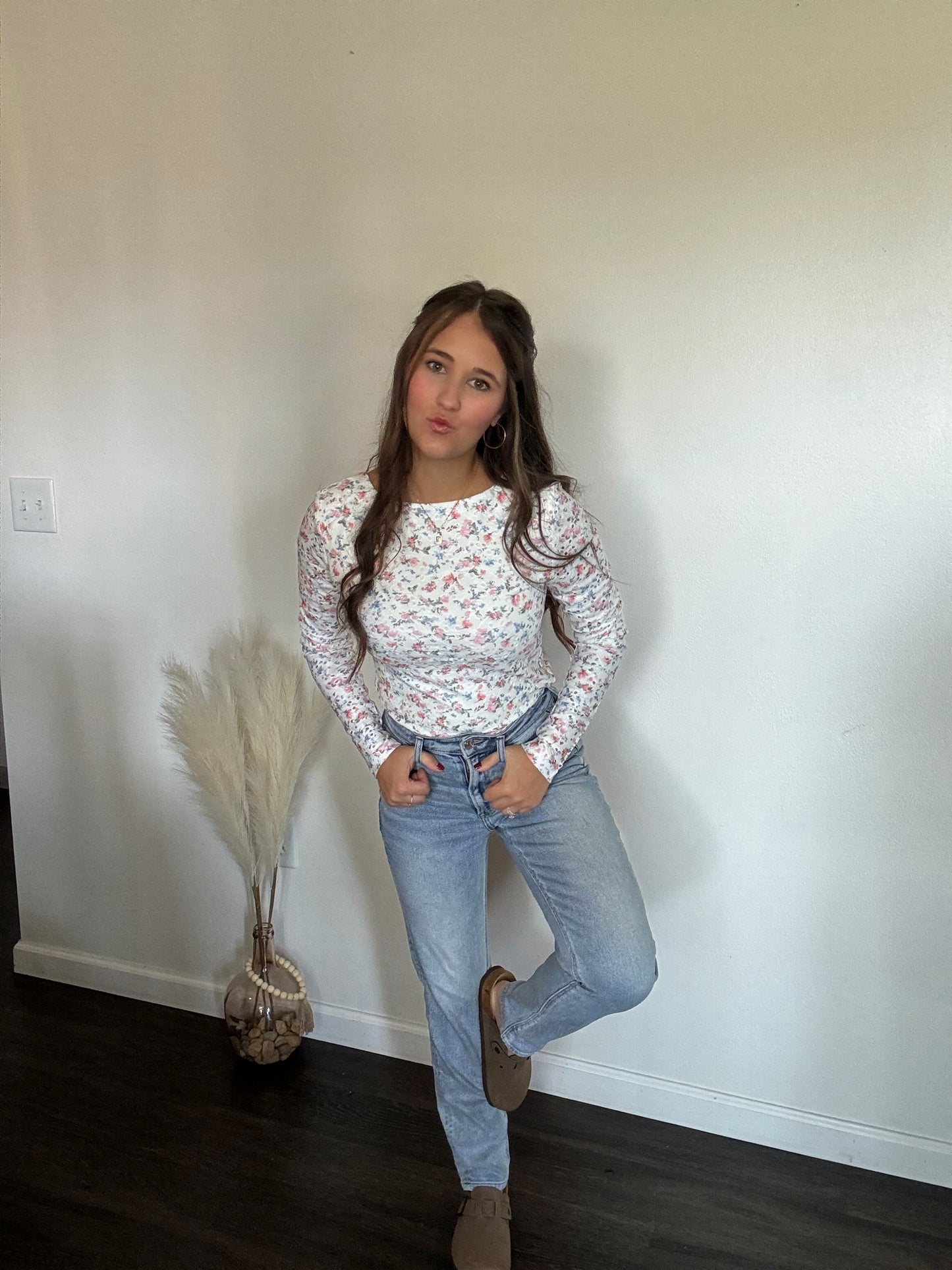 Floral Print Long Sleeve Top