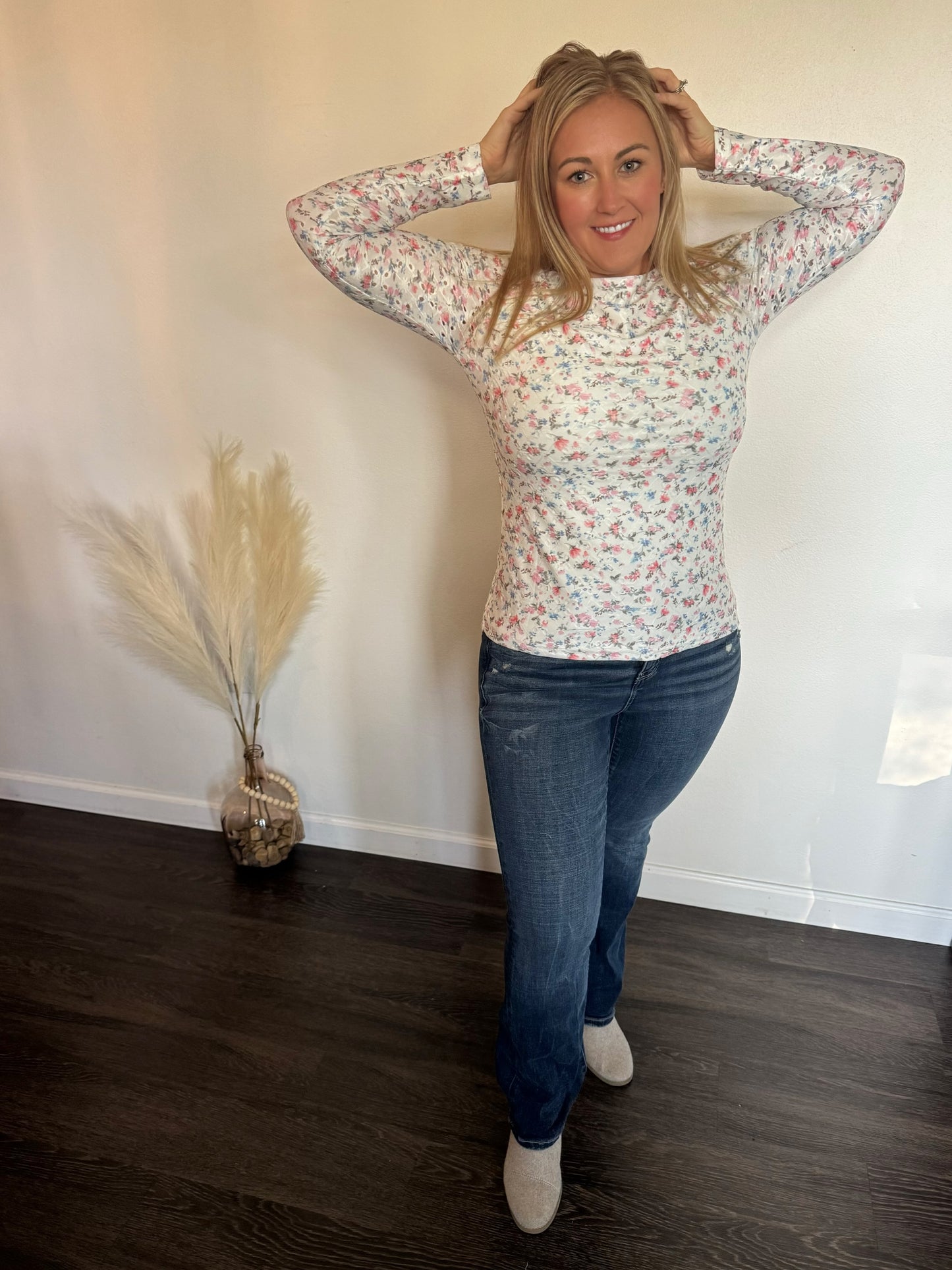 Floral Print Long Sleeve Top