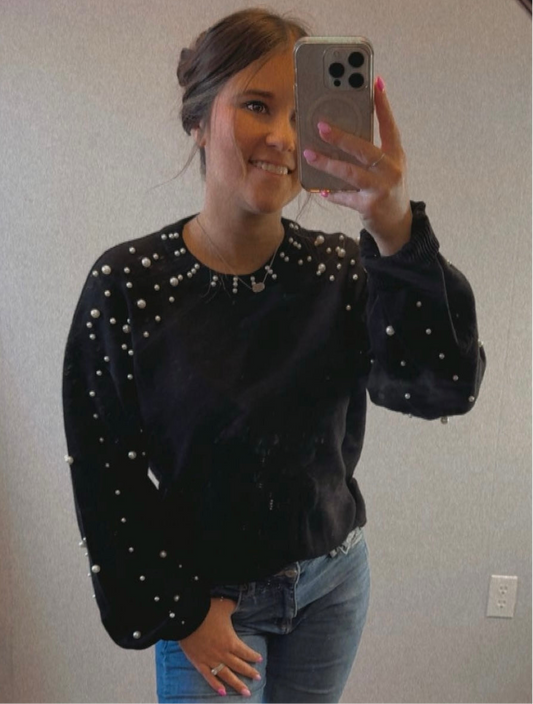 Pearl Sweater:Black