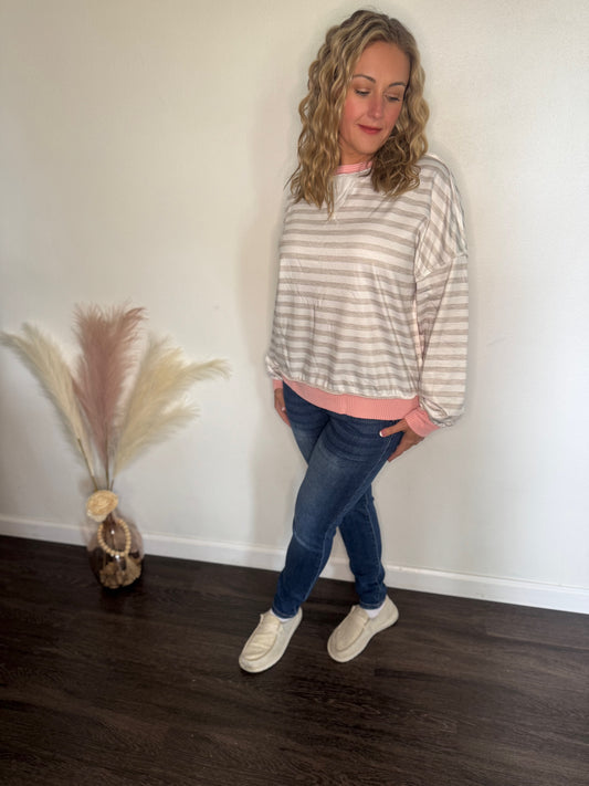 Blush & Stripe Top