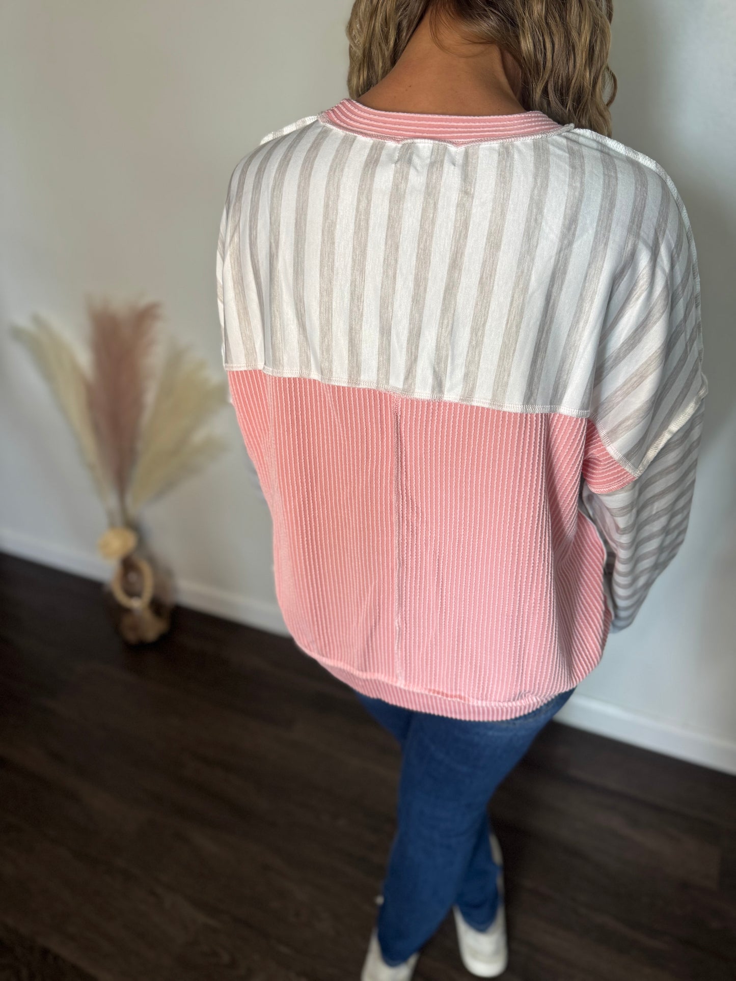Blush & Stripe Top