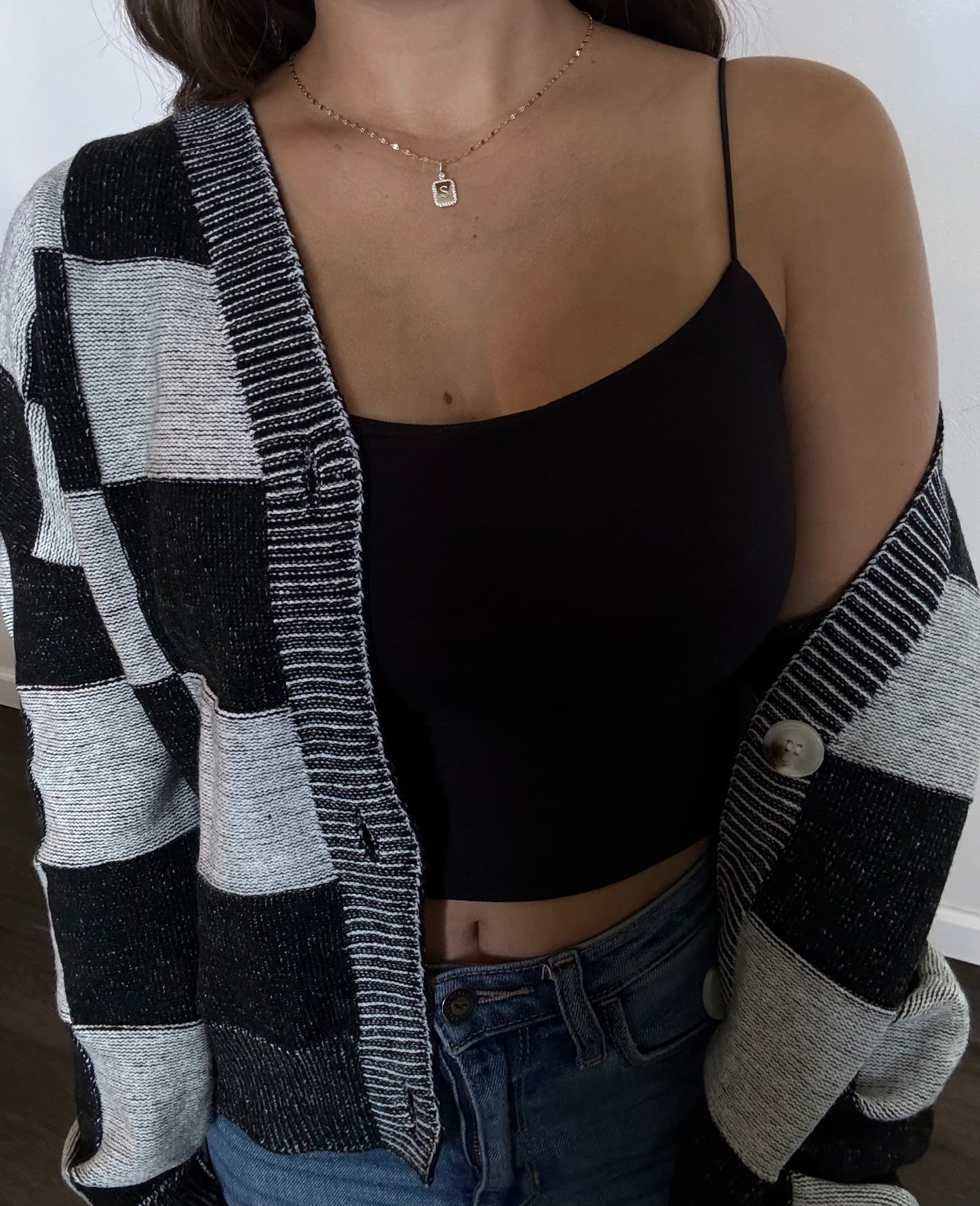 Checkered Cardigan
