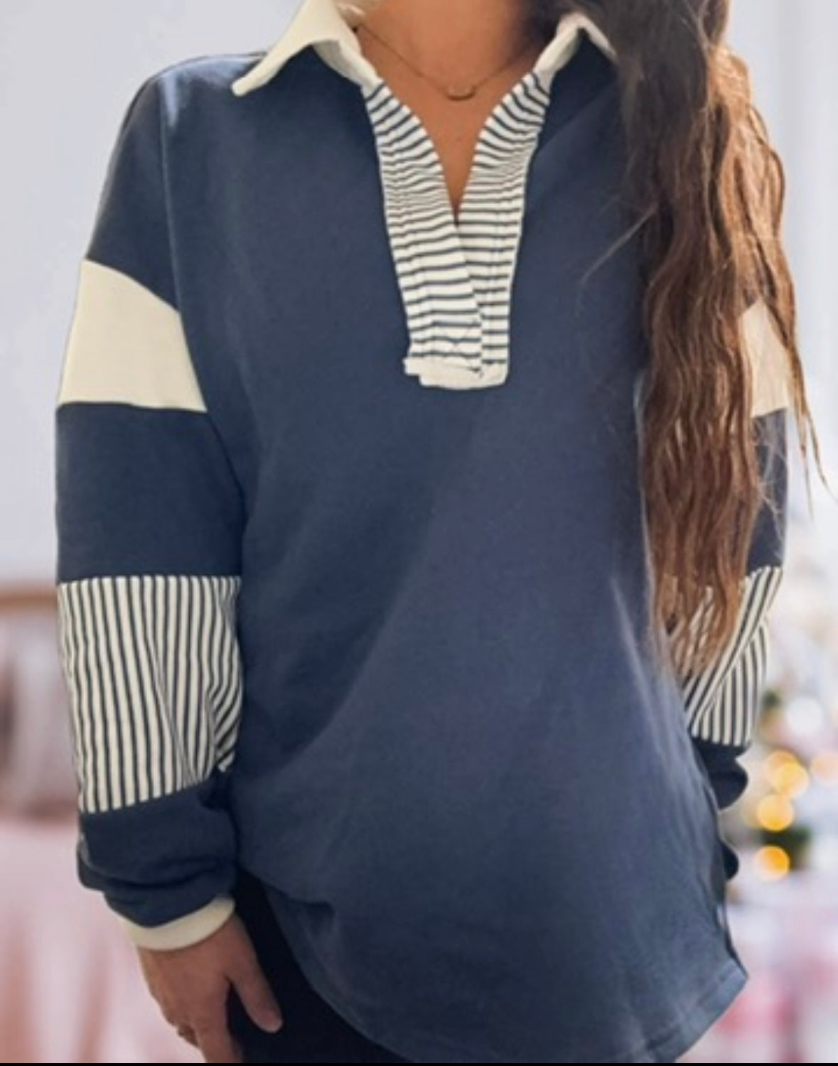 Colorblock Patchwork Pullover