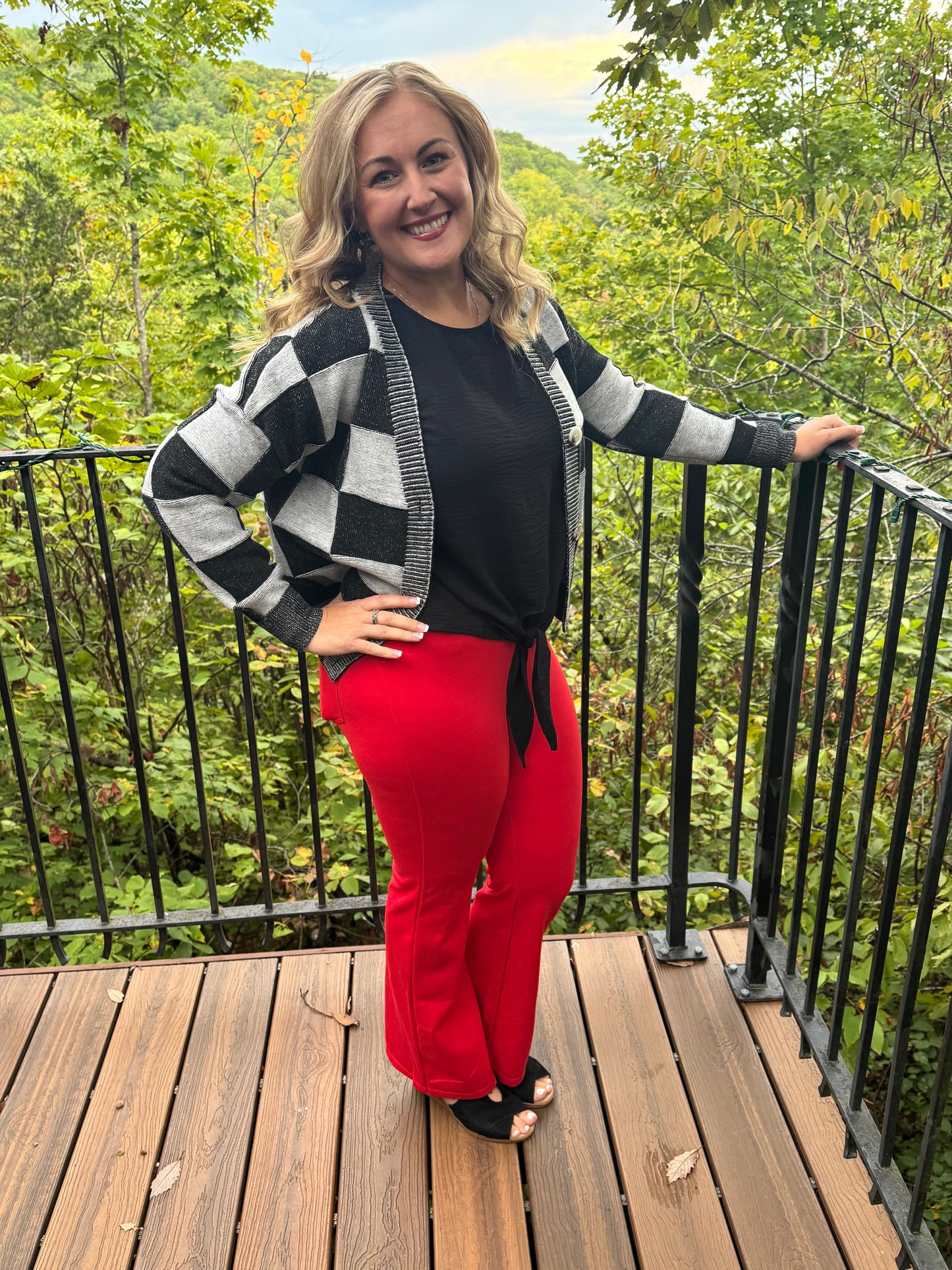 Checkered Cardigan